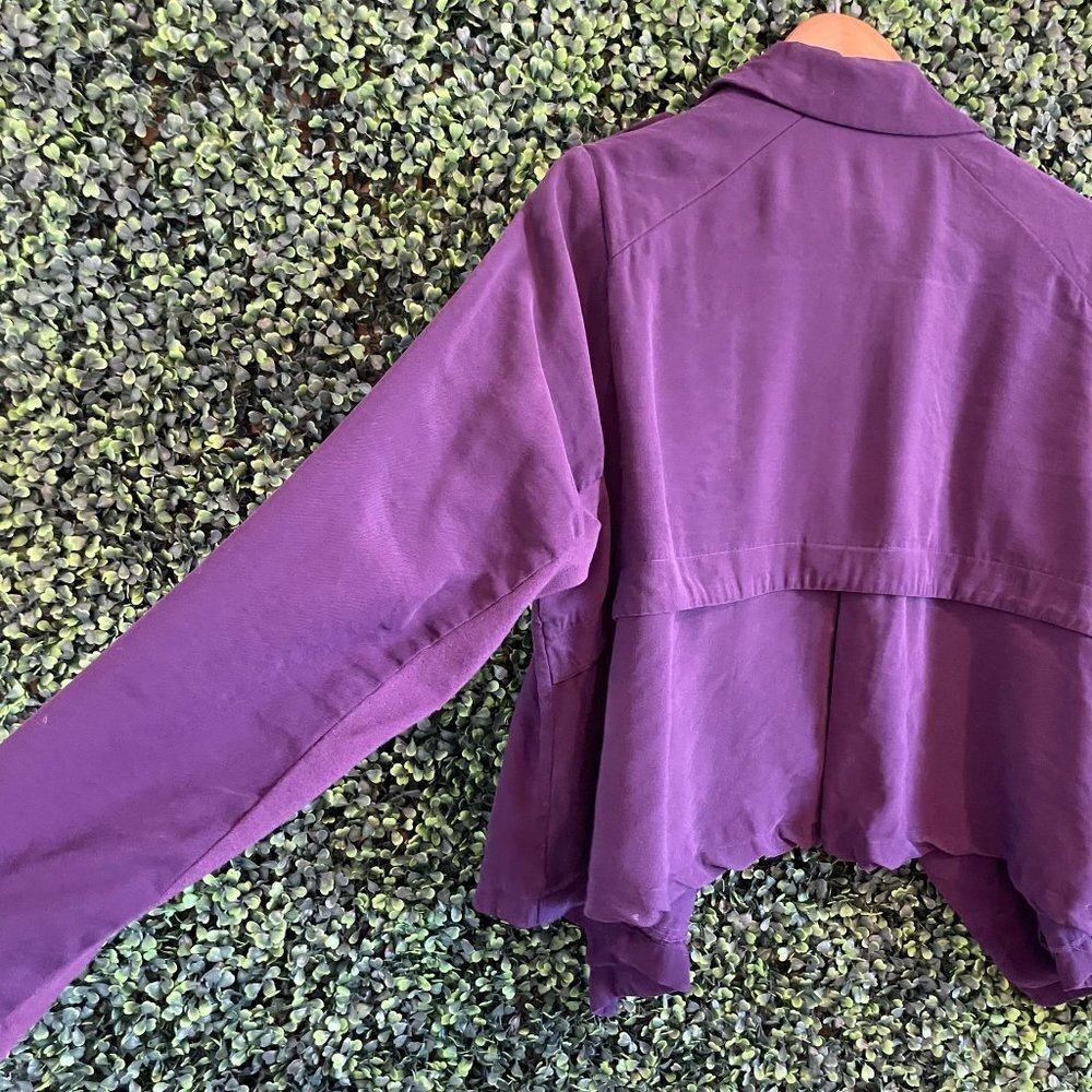 Torrid Purple Twill Drape Jacket - Picture 4 of 12